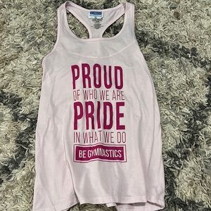 Light pink gymnastics tank top